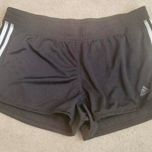 ADIDAS Women's Pacer Gym Shorts Size Large Black/White